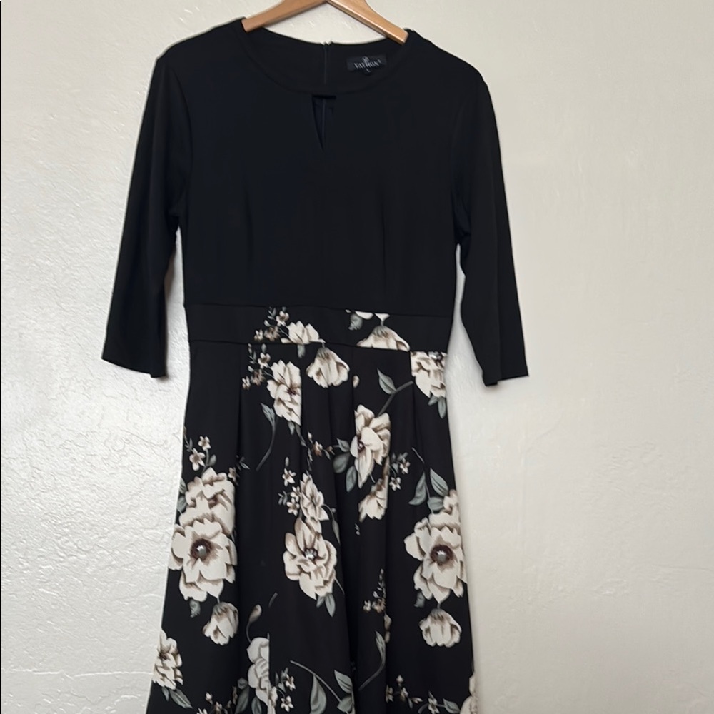 Elegant Black Floral Dress